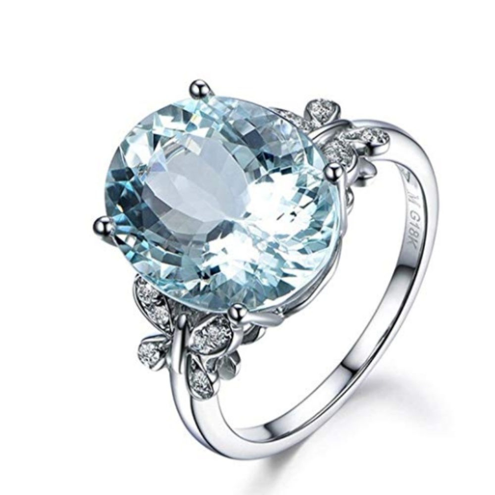 NWT Sterling Silver Ice Blue Butterfly Ring